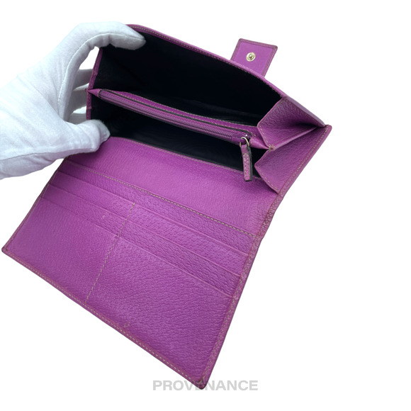 🔴 Gucci GG Canvas Long Wallet - Fuchsia - Picture 7 of 10